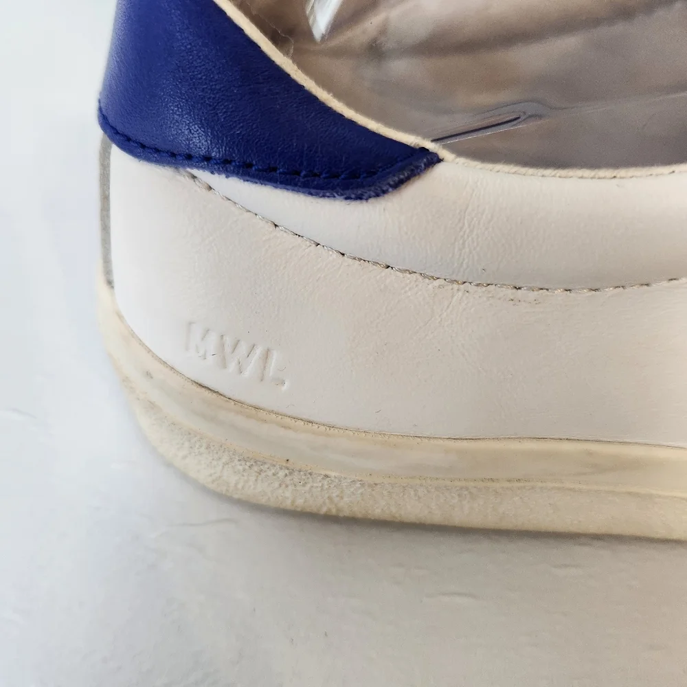 Madewell Sidewalk Low-Top Leather and Calf Hair Wave Edition Sneakers
